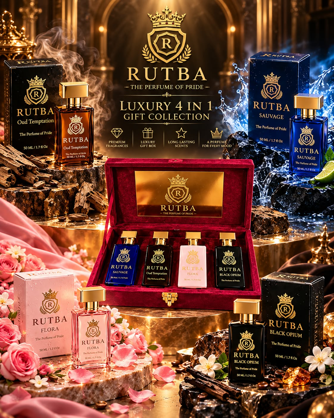 RRutba 4 in 1 Gifting Set ( 4 * 50ml)